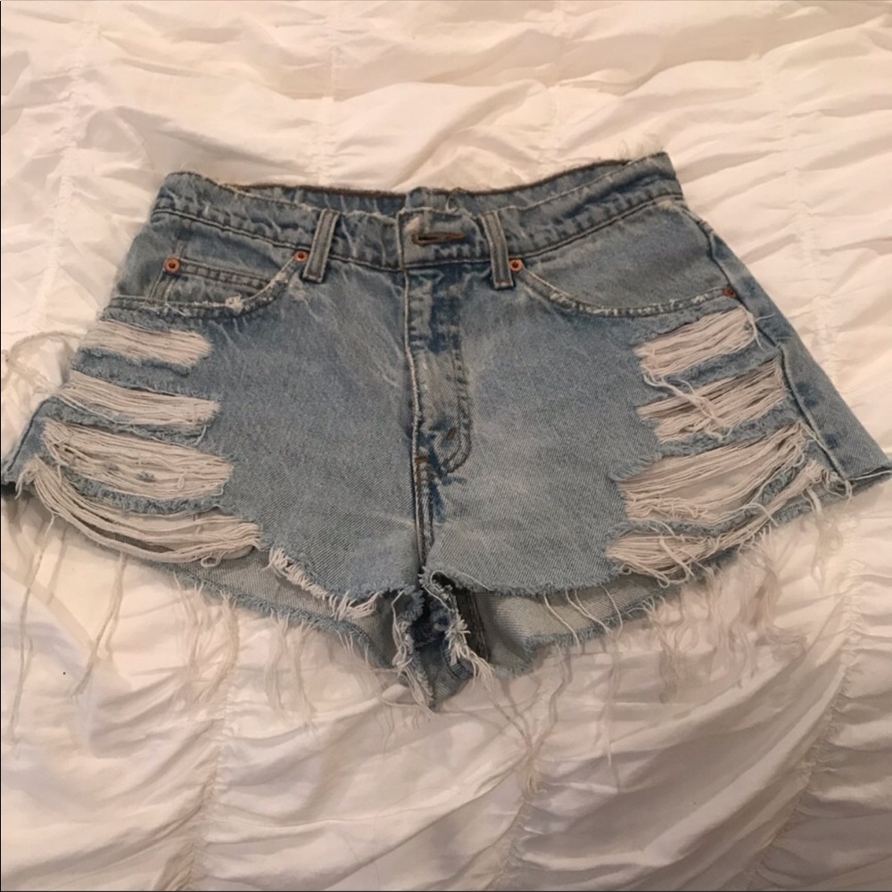 Levi’s high waisted jean shorts